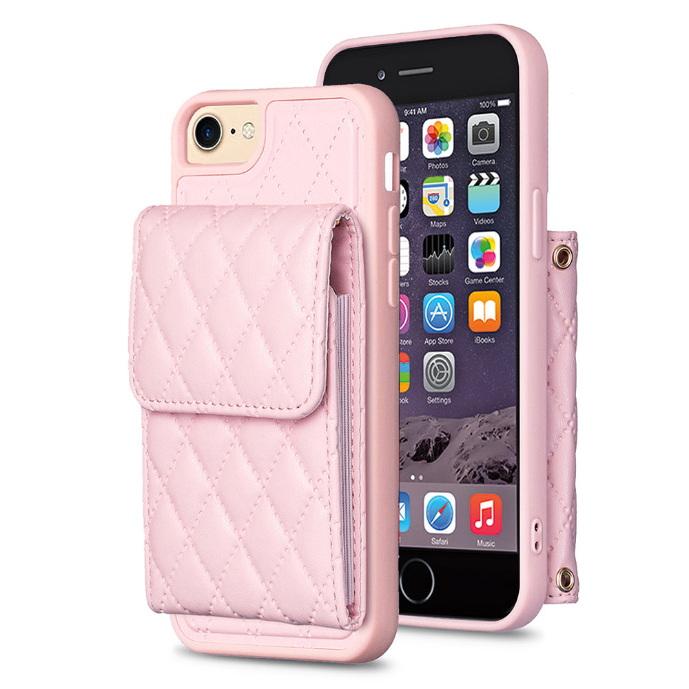 BF22-Style Card Holder Case for iPhone 6 6s 7 8 SE (2020) Kickstand PU Leather Coated TPU Phone Cover BF22-Style Card Holder Case for iPhone 6 6s 7 8 SE (2020) Kickstand PU Leather Coated TPU Phone Cover